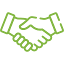 handshake green icon